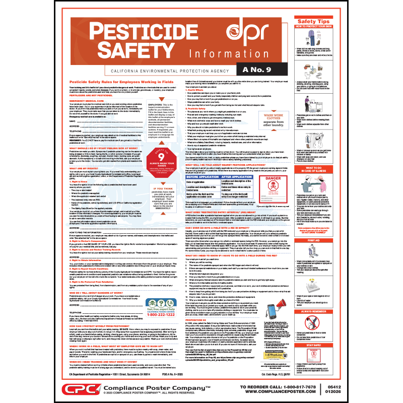 California Pesticide Safety Posters Available in English and Spanish